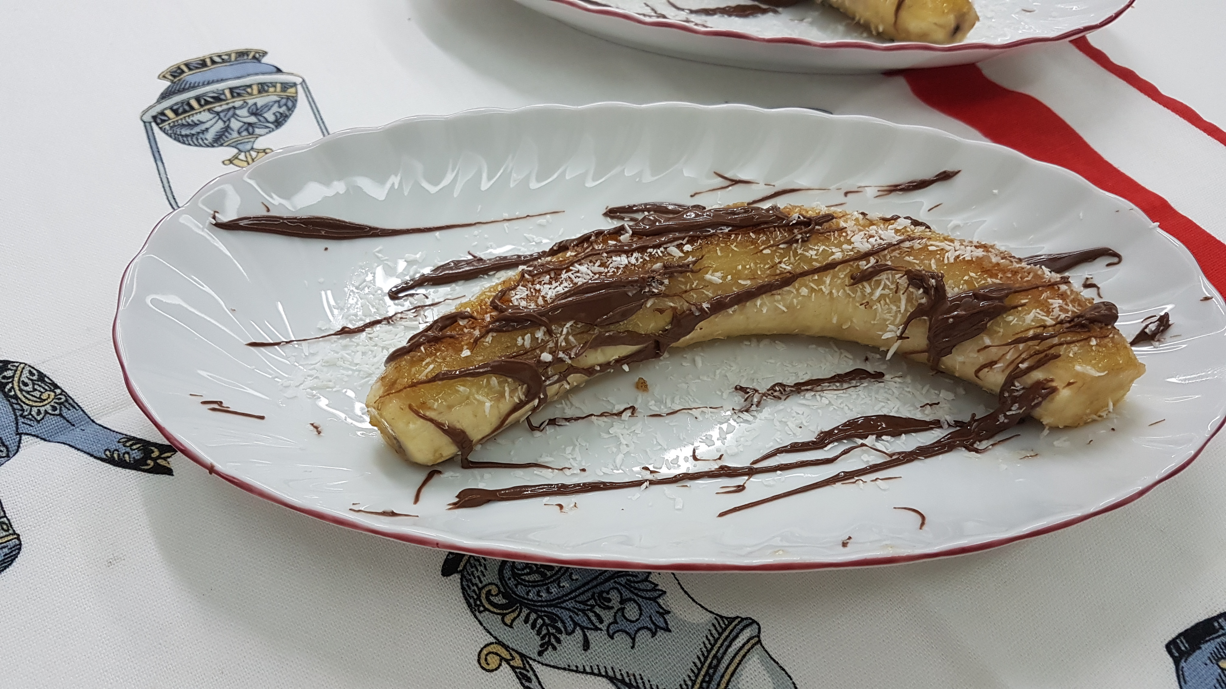 Banana flambè cocco e nutella