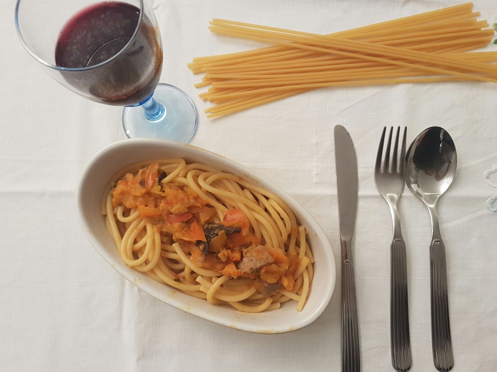 Bucatini al profumo dell'orto