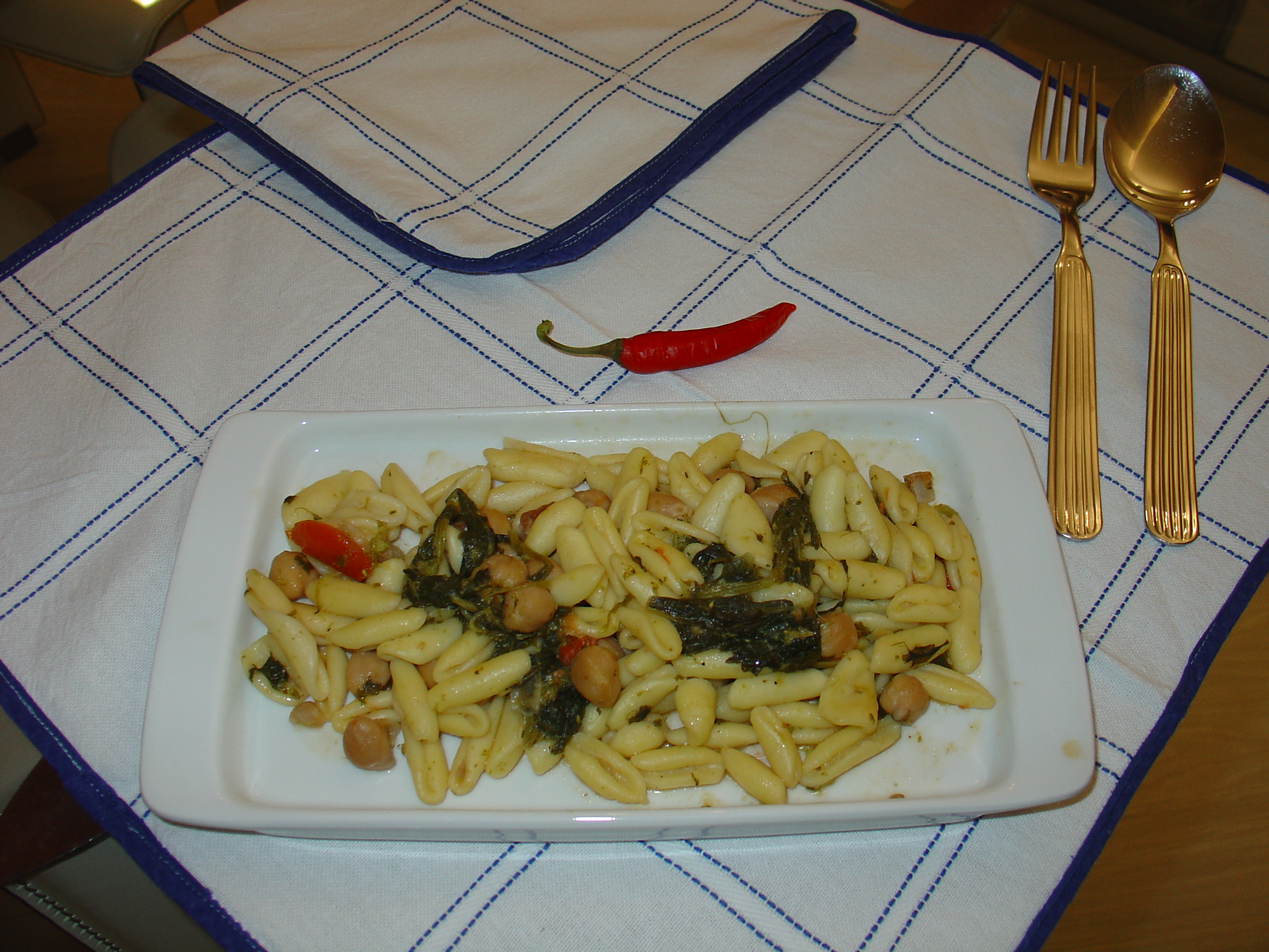 Cavatelli rape e ceci