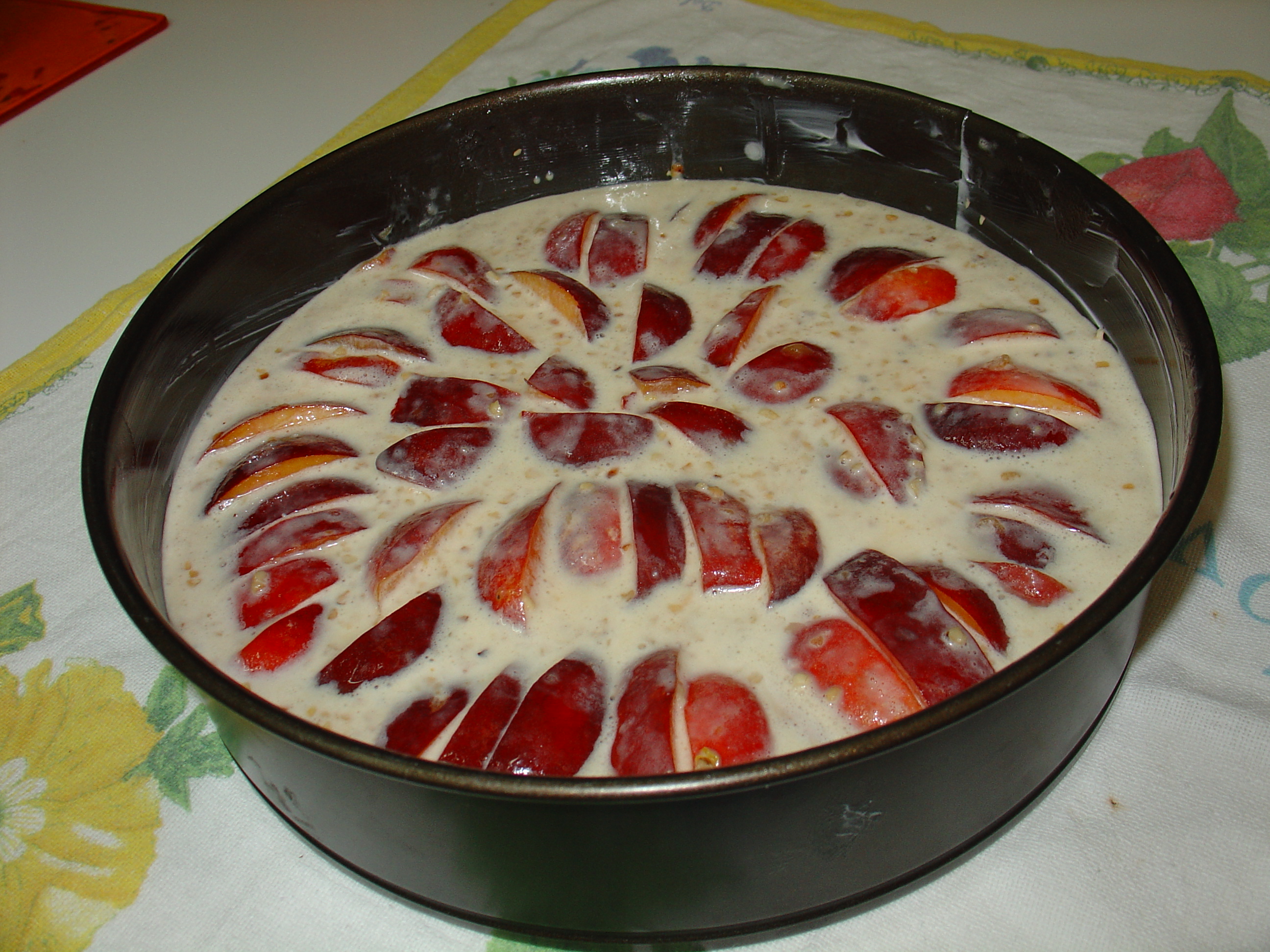 Clafoutis con pesche
