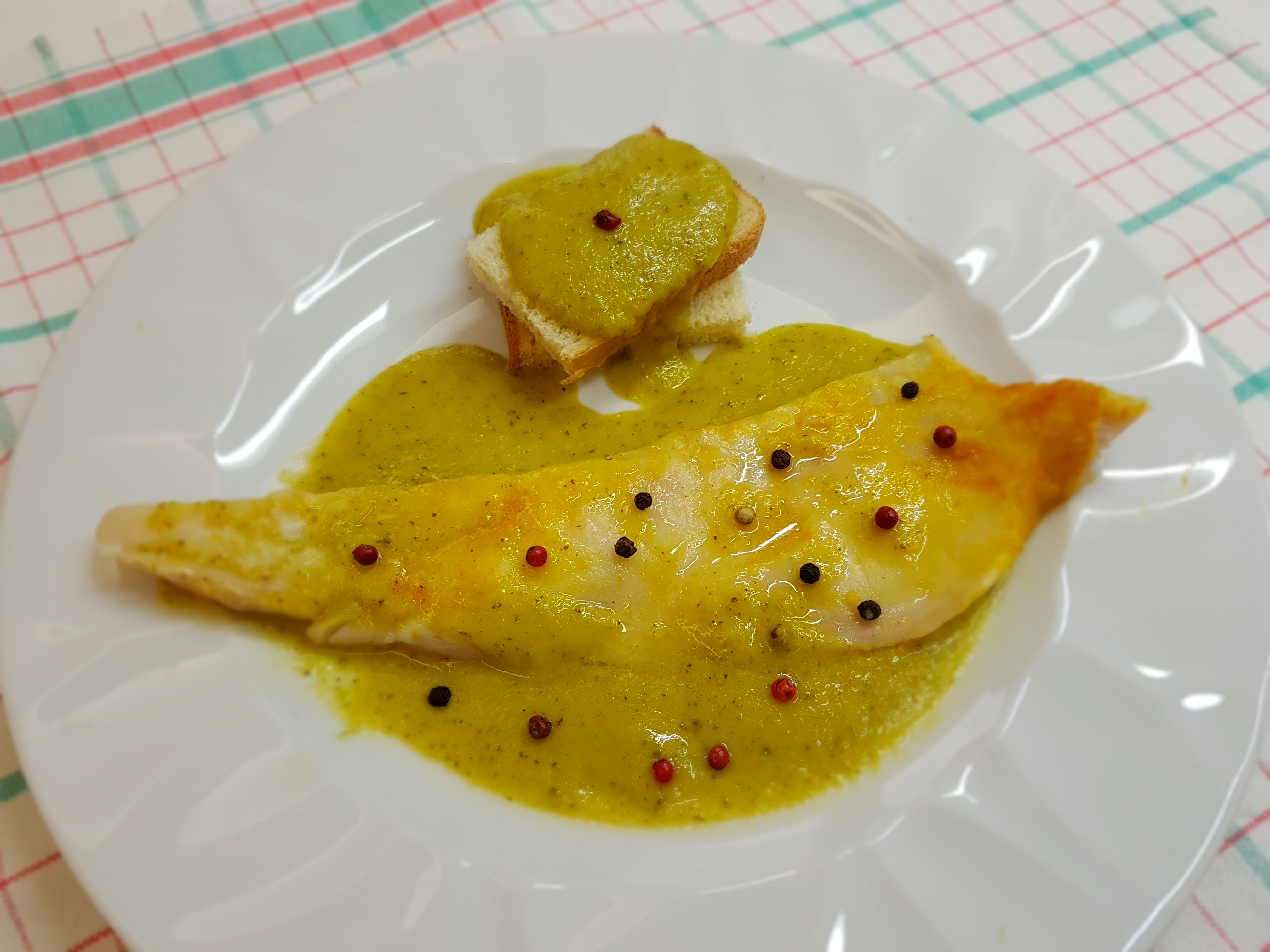 Filetto di cernia con vellutata di zucchine Bimby