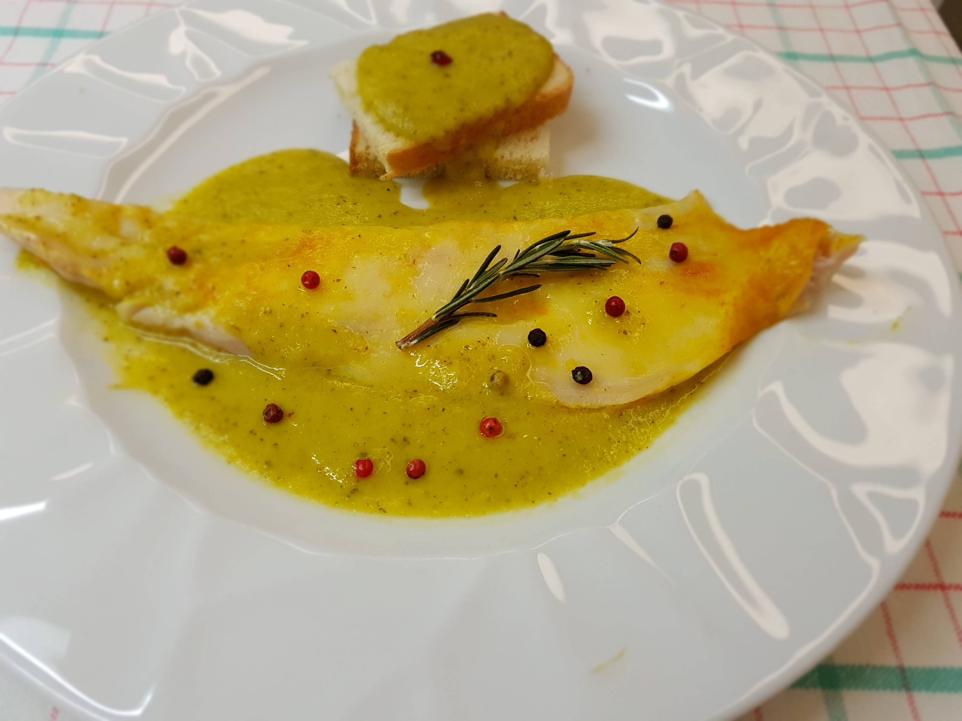 Filetto di cernia con vellutata di zucchine Bimby