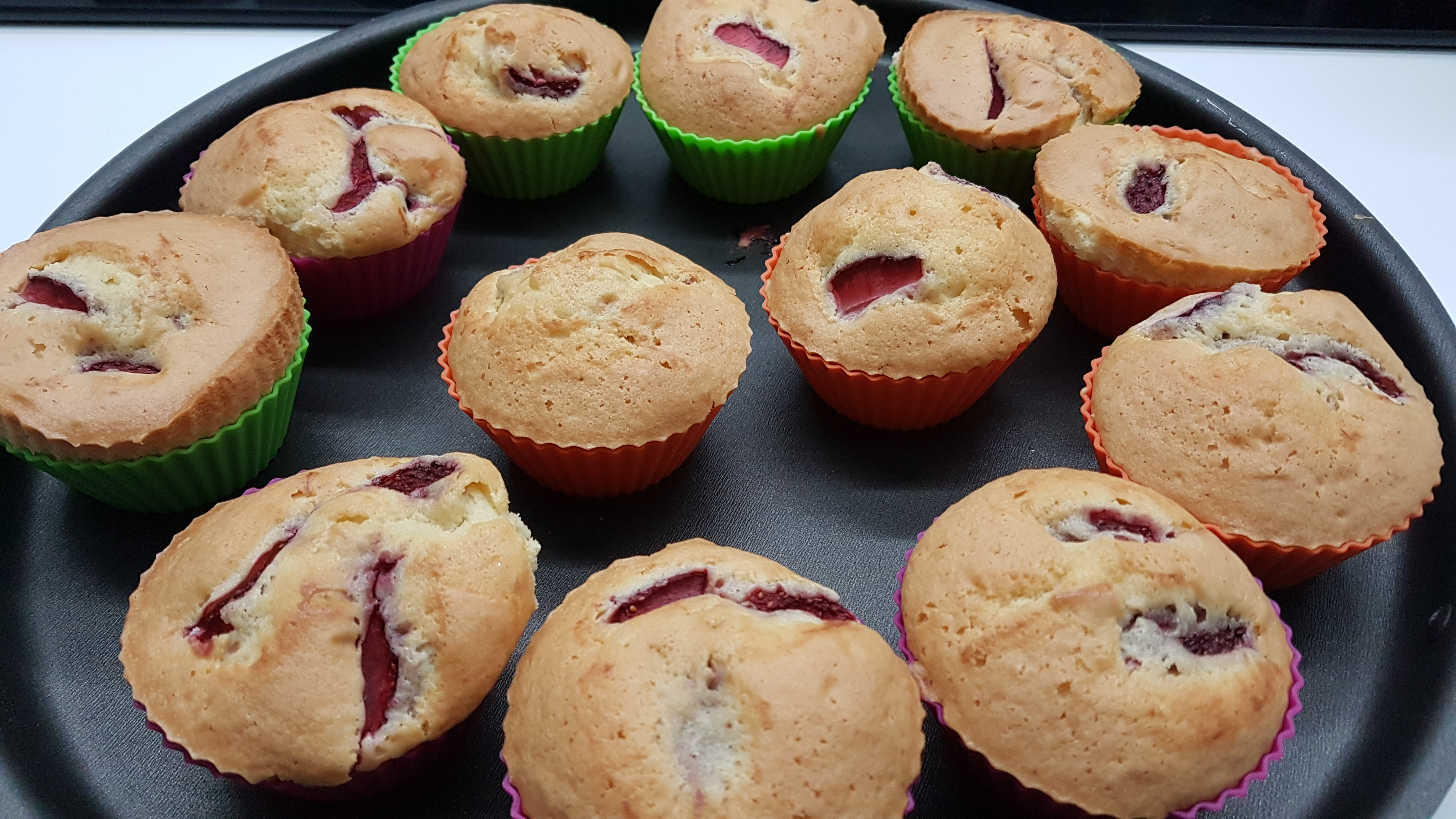 Muffin con fragole