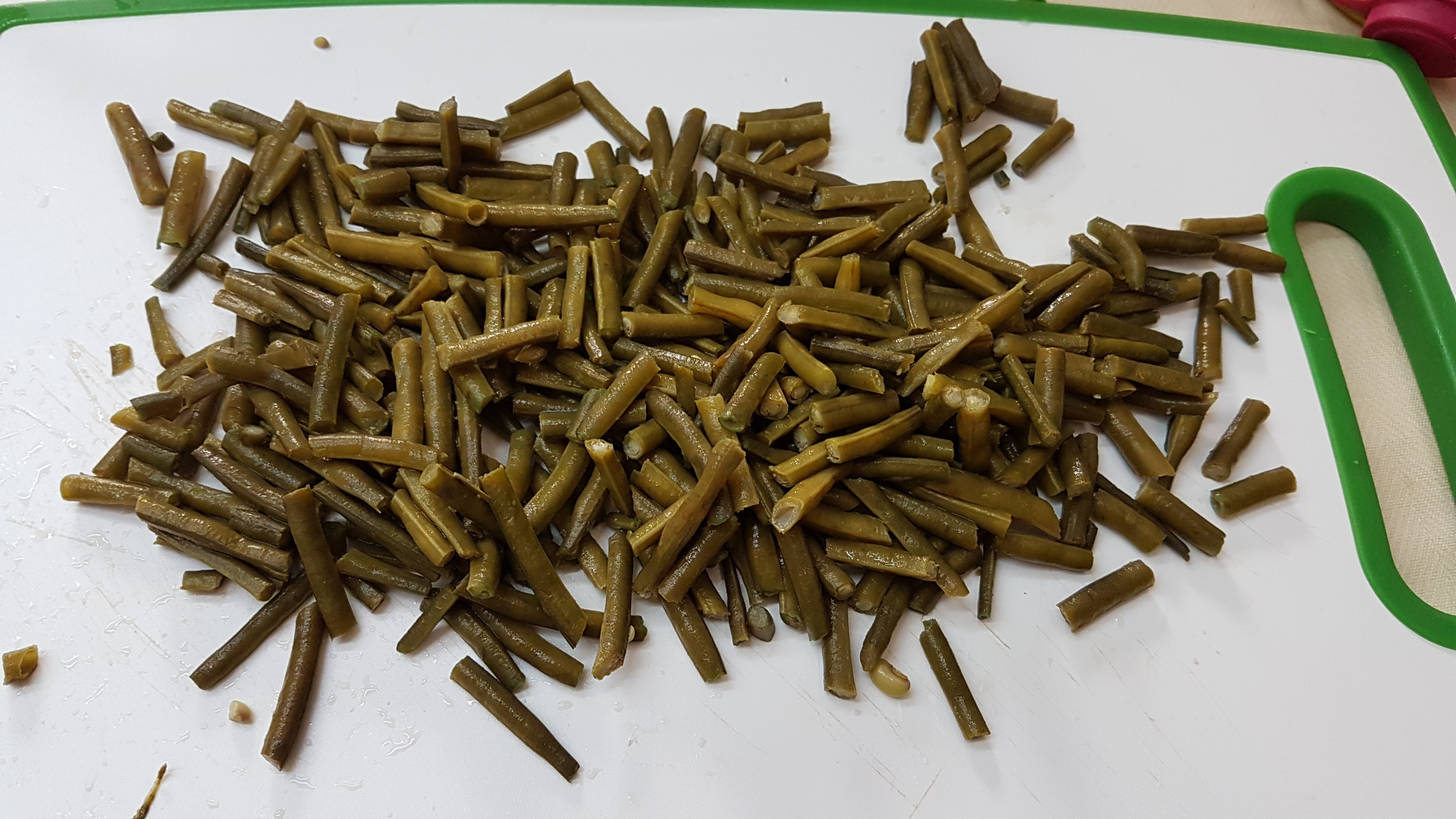 Paccheri con gamberetti e fagiolini mantecati con caciocavallo