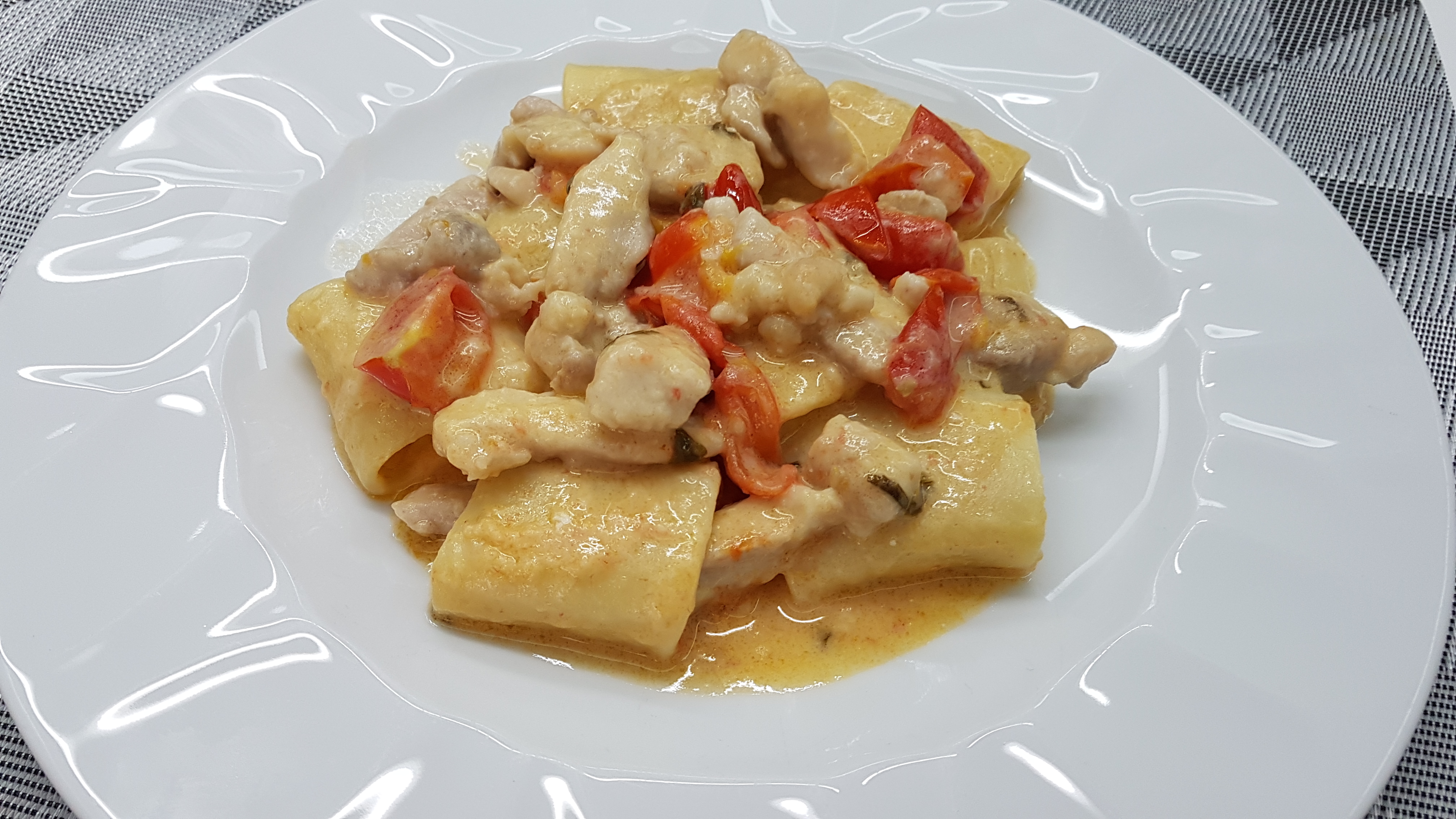 Paccheri scaloppati al vino