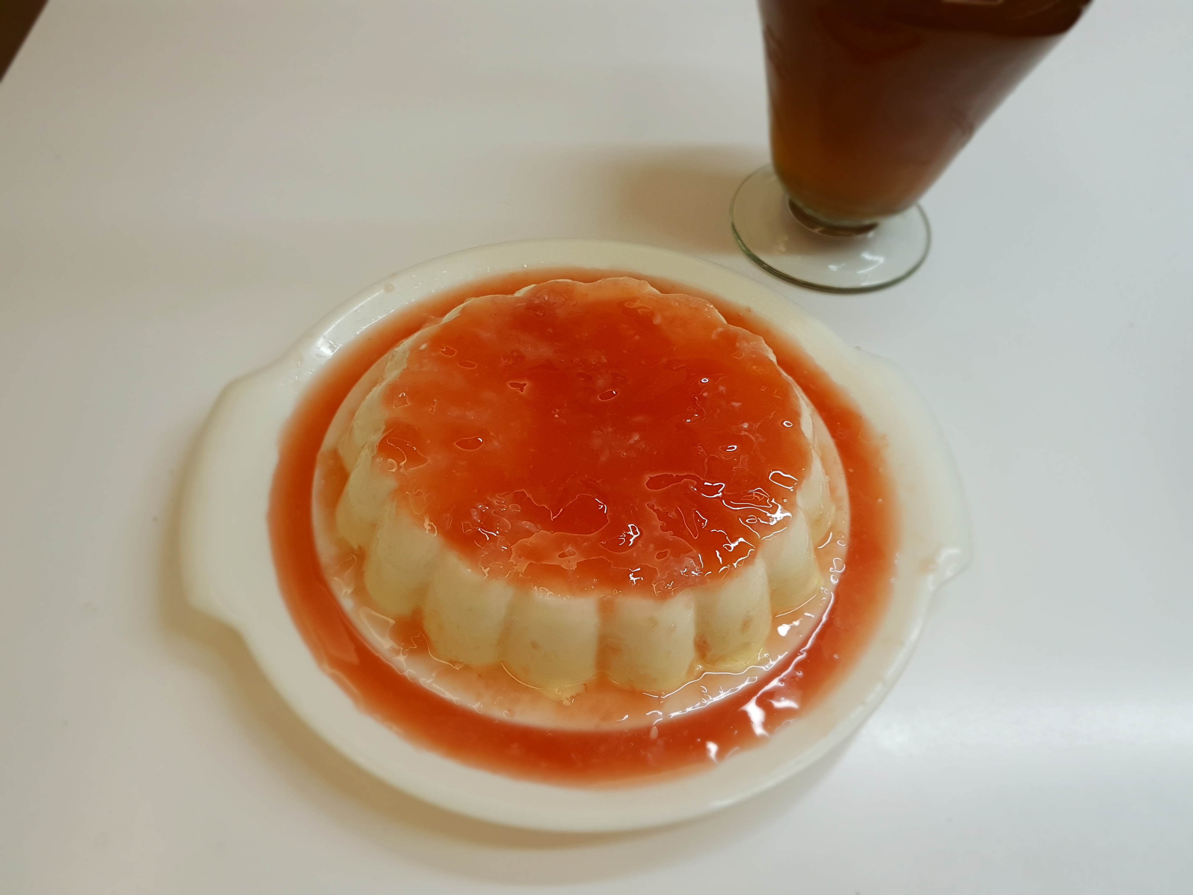 Panna cotta Bimby con gelatina di mele cotogne