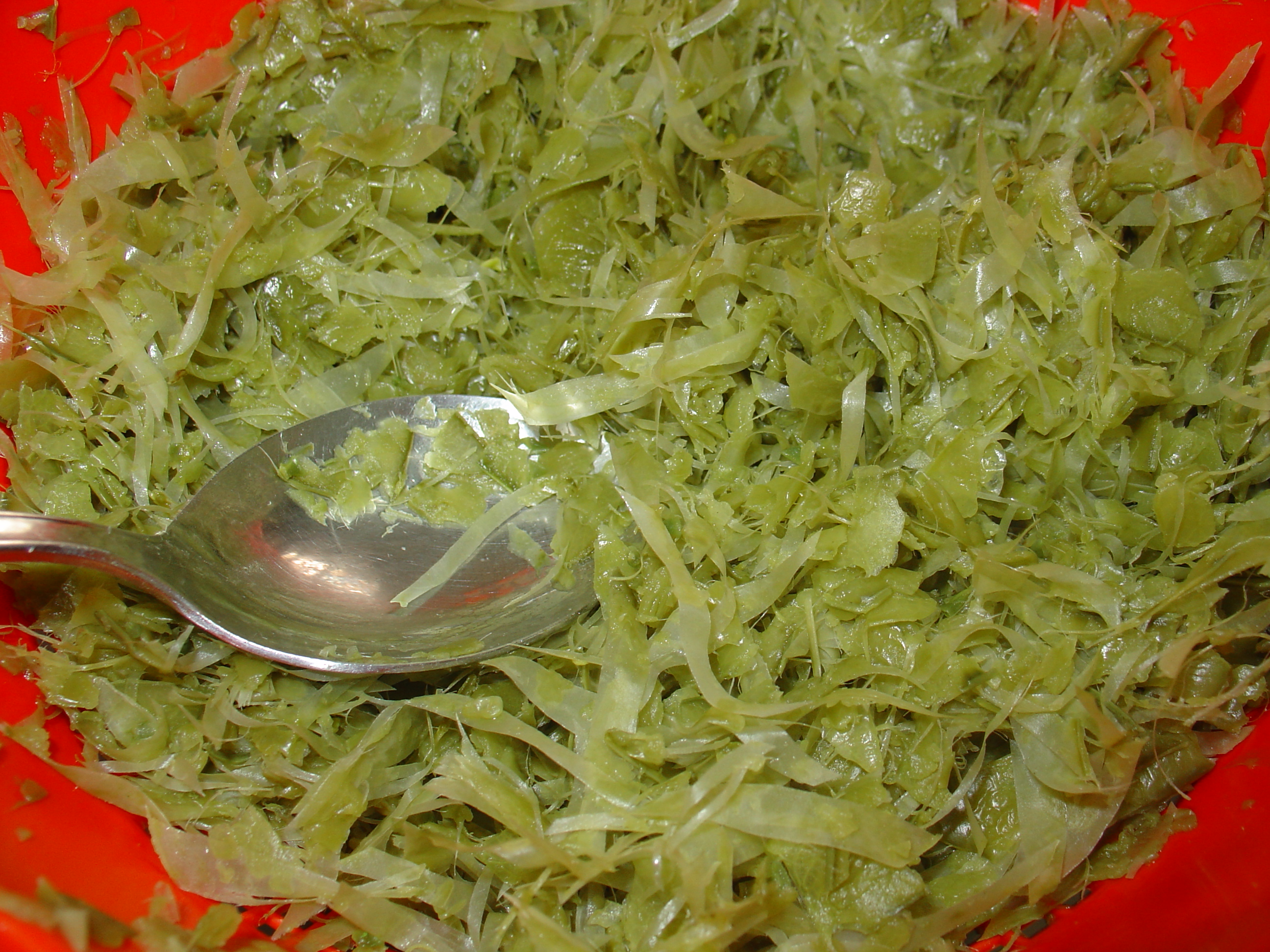 Pappardelle al pesto, con baccelli di piselli