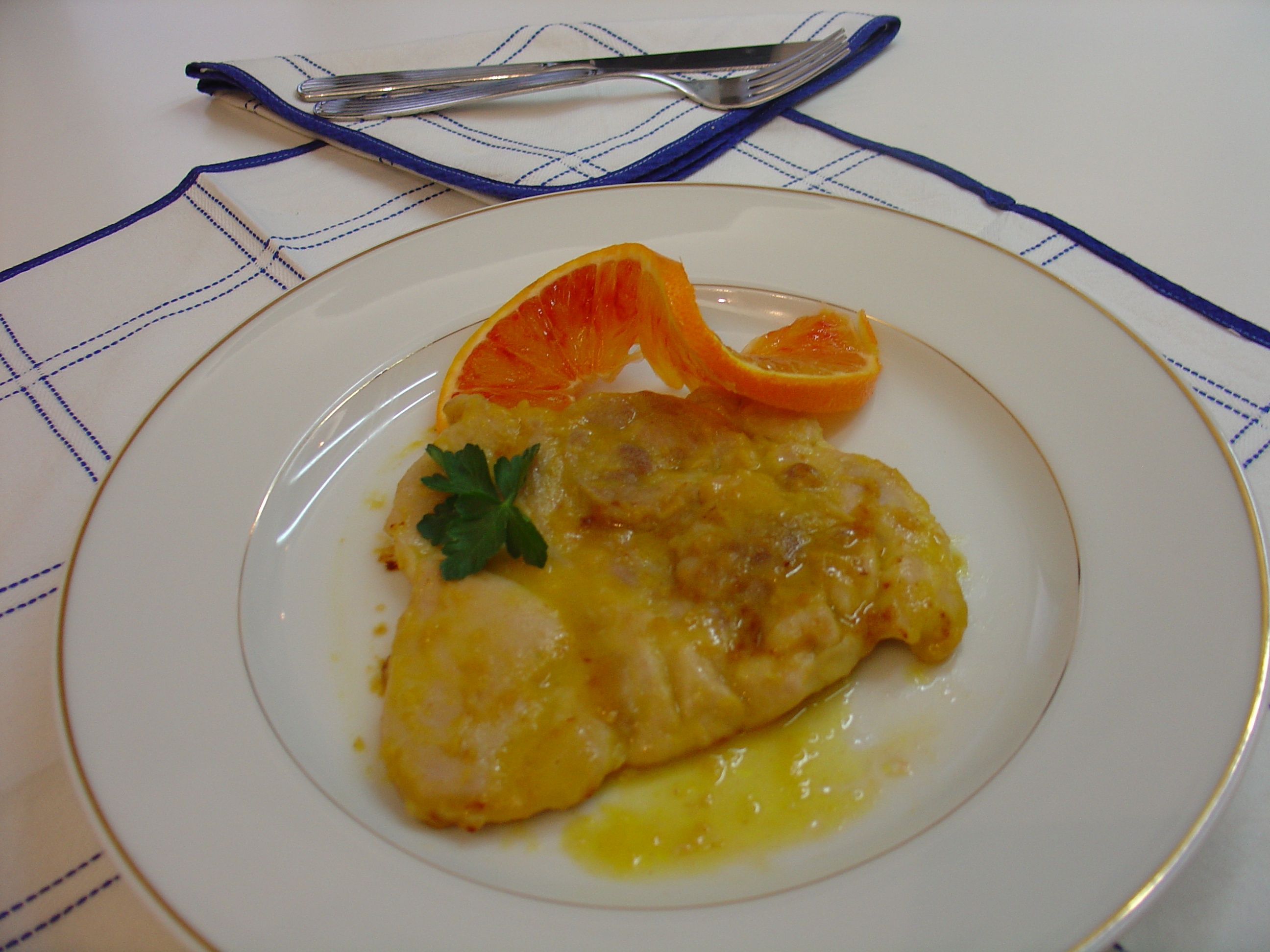 Sovracosce di pollo all'arancia