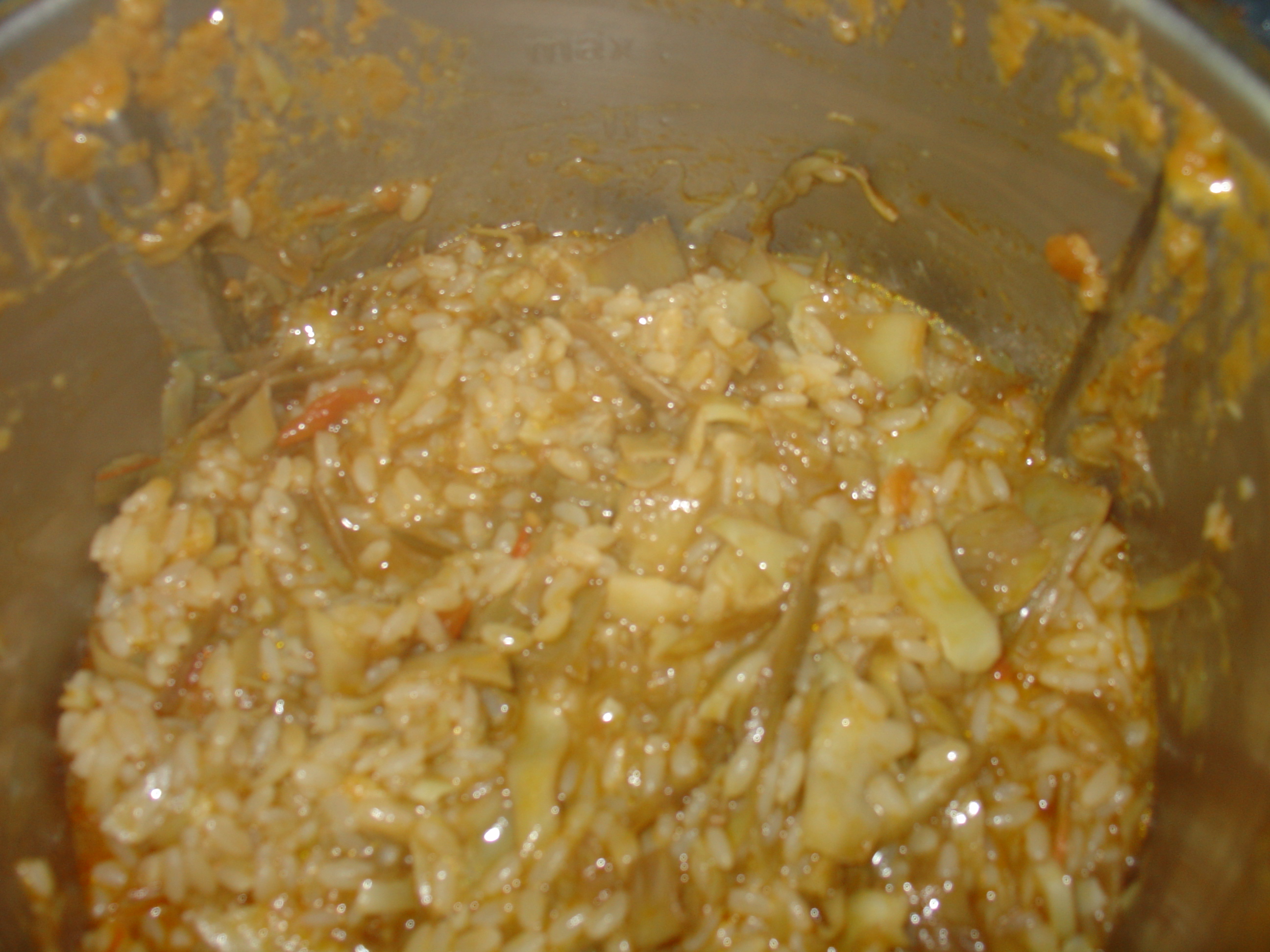 Risotto ai carciofi con topinambur