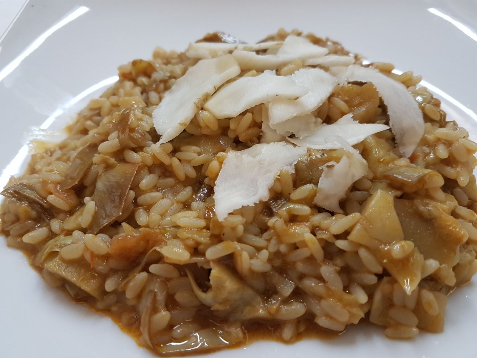Risotto ai carciofi con topinambur