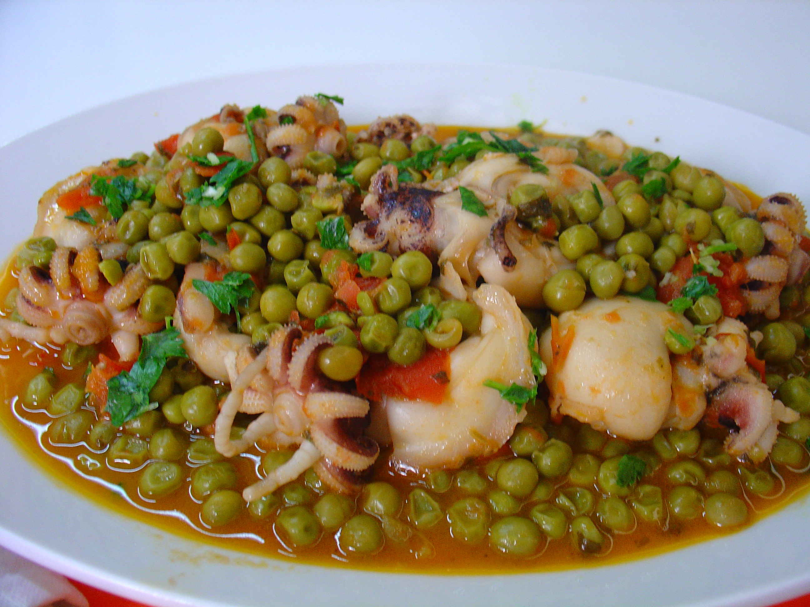 Seppioline con piselli Bimby